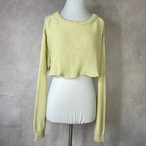 Free People Knit Pullover Cropped Sweater